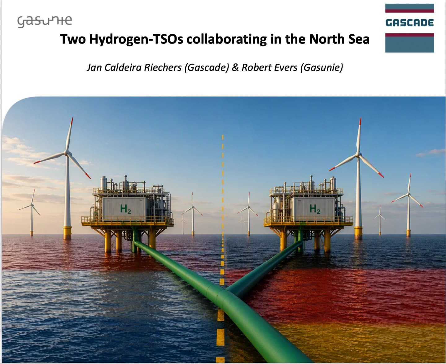 Two Hydrogen-TSOs collaborating in the North Sea – Gascade & Gasunie, Jan Caldeira Riechers, Robert Evers